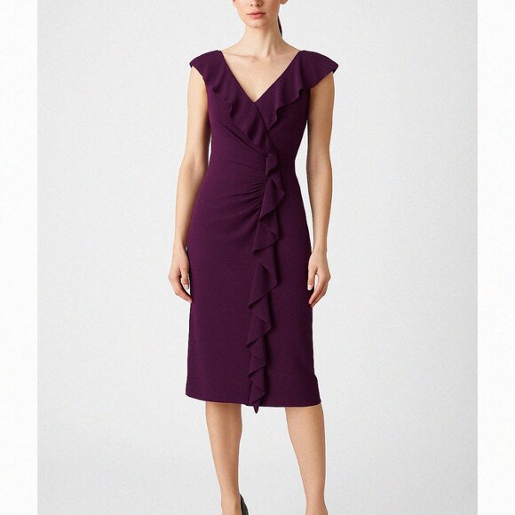 Lauren Ralph Lauren - Purple Sleeveless Sheath Dress - Picture 1 of 10